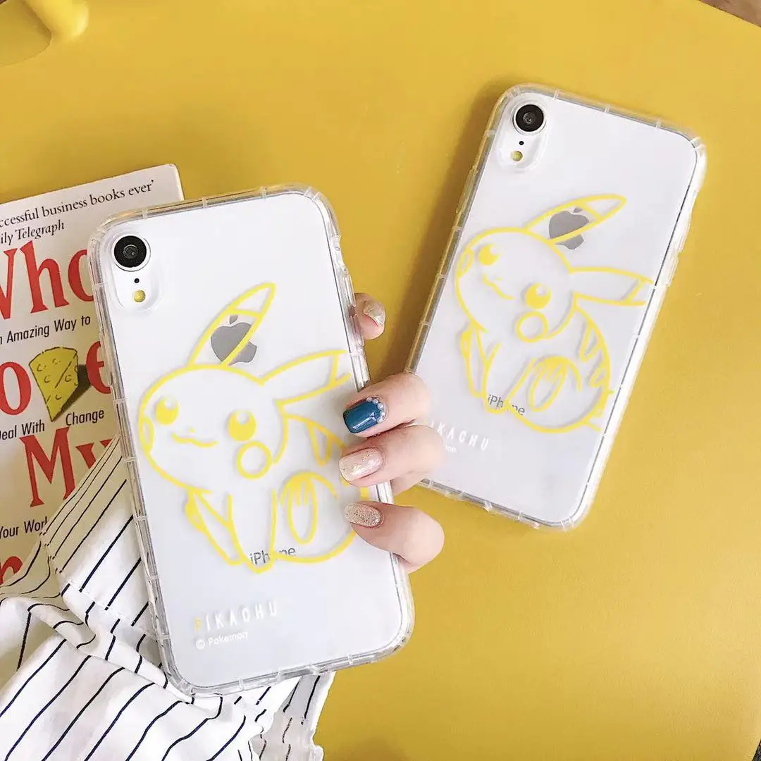 Чехол для телефона с изображением мультяшных карманных монстров Pokemons Pikachue iPhone XS
