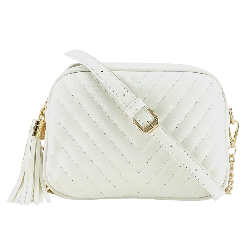 luxury handbags women bags designer messenger bag Fashion Women Solid Color Zipper Tassel HnadBag Shoulder Bag Messenger Bag#g3 | Багаж и