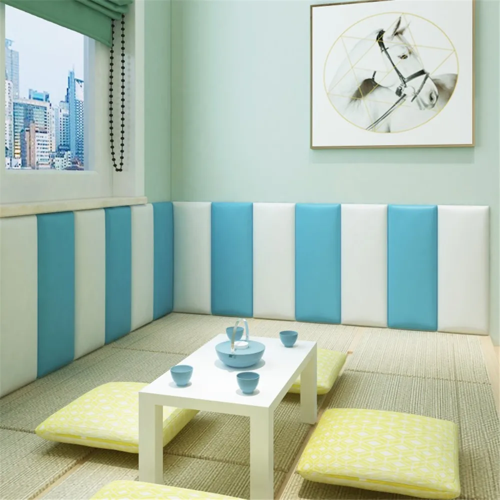 Противоударный мягкий татами задняя стенка Подушка Наклейка на стену