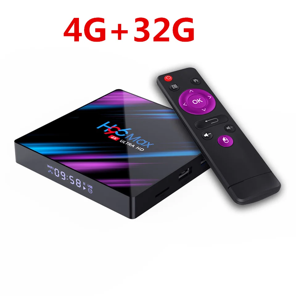 4G 32G H96 MAX RK3318 Smart tv Box Android 9,0 4 ГБ 32 ГБ 64 Гб медиаплеер 4K Google голосовой помощник Netflix Youtube H96 Макс 2GB16GB - Цвет: 4G 32G