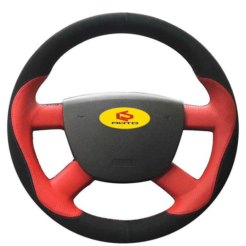 Оплетка на рулевое колесо для Ford Kuga 2008 2011 Focus 2 2005 C MAX 2007 2010 Transit чехол колесо|Чехлы
