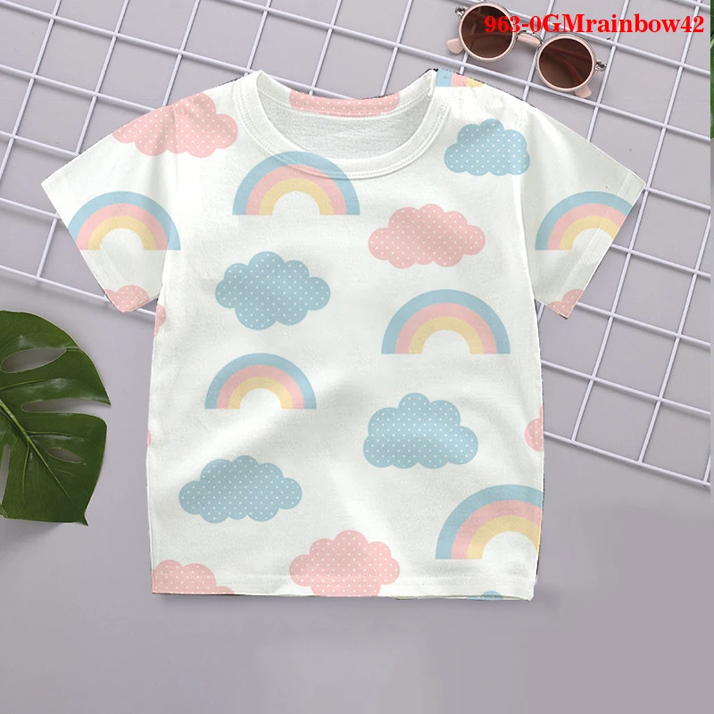

rainbow 3D T Shirts Anime Casual Streetwear baby Boy graphic Kids Fashion t shirt Children Printed T-shirt O Neck Tops Tee