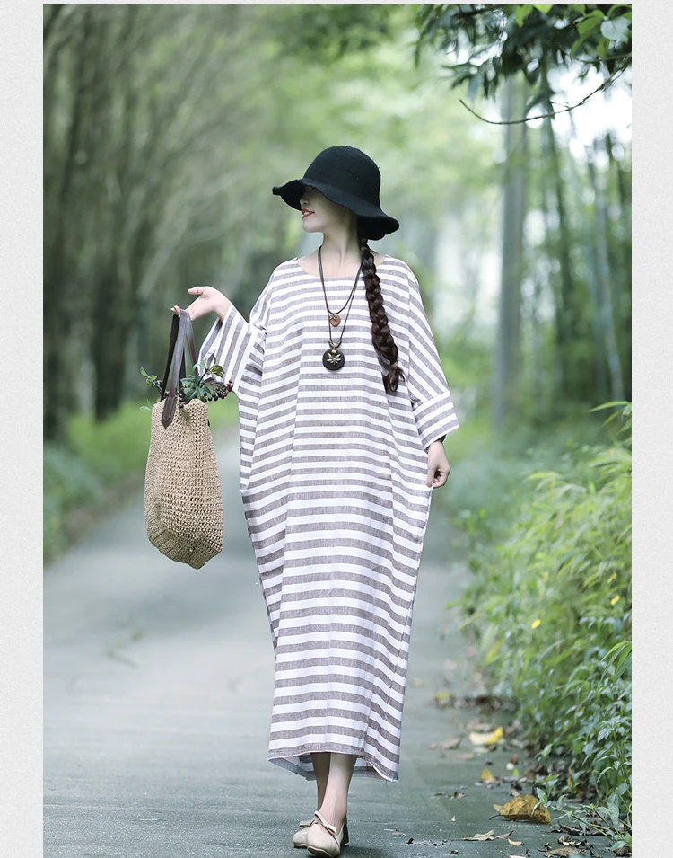 COIGARSAM винтажное хлопковое льняное женское длинное платье весенние свободные