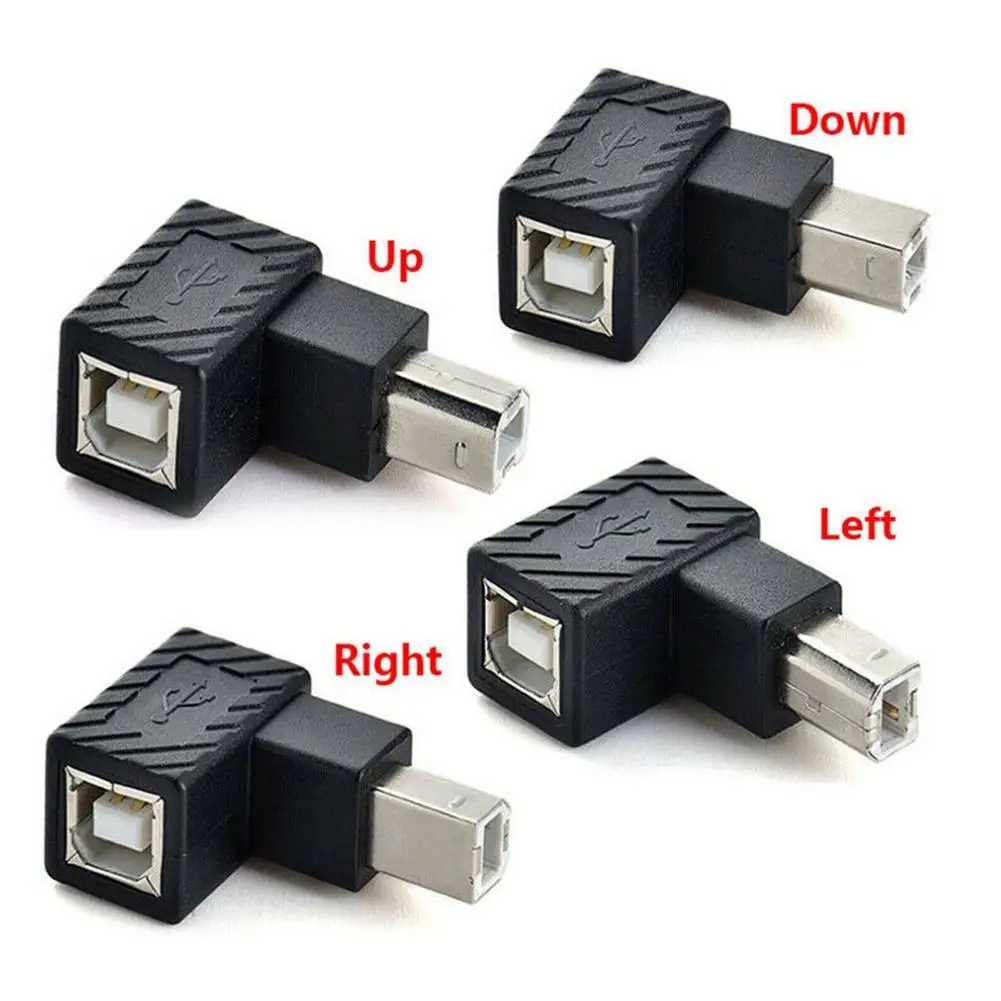 

Новейший USB 2,0 Тип B печати Порты и разъёмы 90 градусов конвертер адаптер под прямым углом удлинитель Разъем для мужчин и женщин принтер Jack чер...