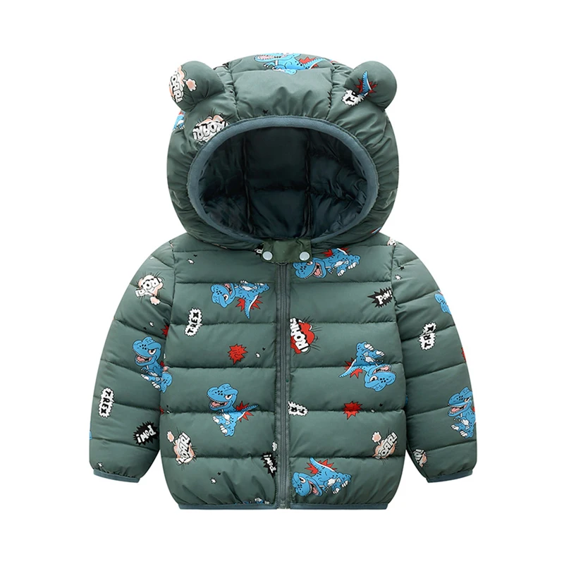 Детская одежда осенне-зимняя пуховая стеганая куртка теплое пальто с капюшоном