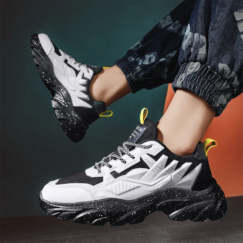 

Мужские кроссовки на шнуровке, Вулканизированная подошва, Удобная Повседневная Деловая дорожная обувь для молодежи, студентов