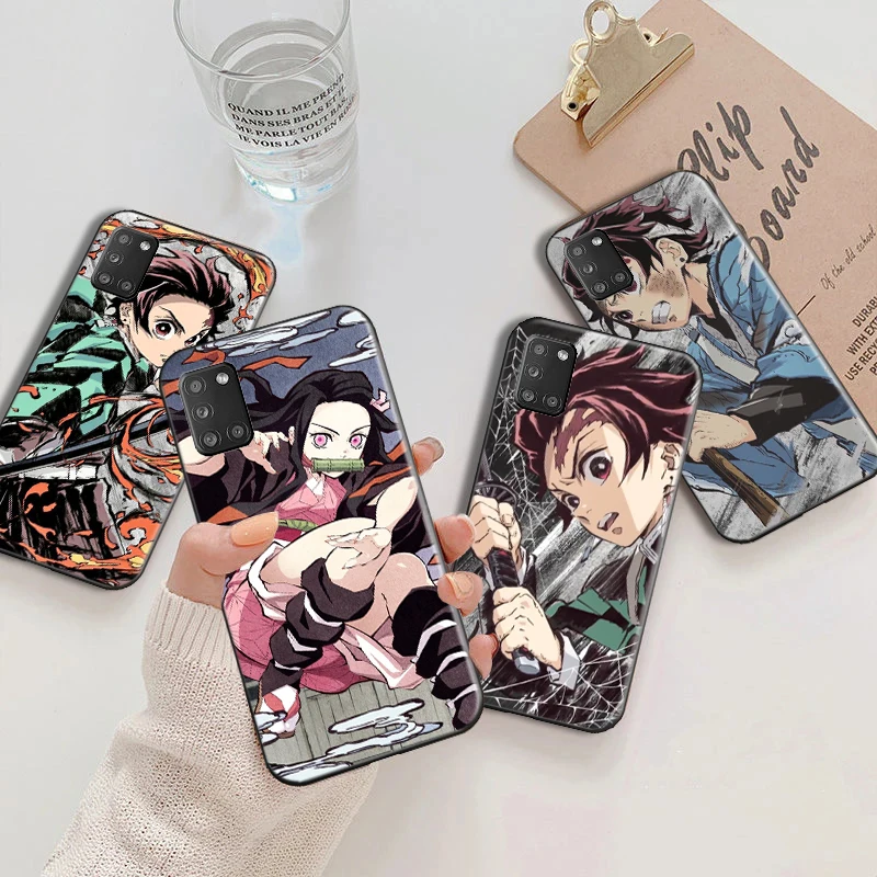 

Cartoon Anime Demon Slayer Phone Case For Samsung Galaxy A11 A21S A31 A32 A41 A42 A51 A71 4G5G Yaiba Soft TPU Cover Fundas