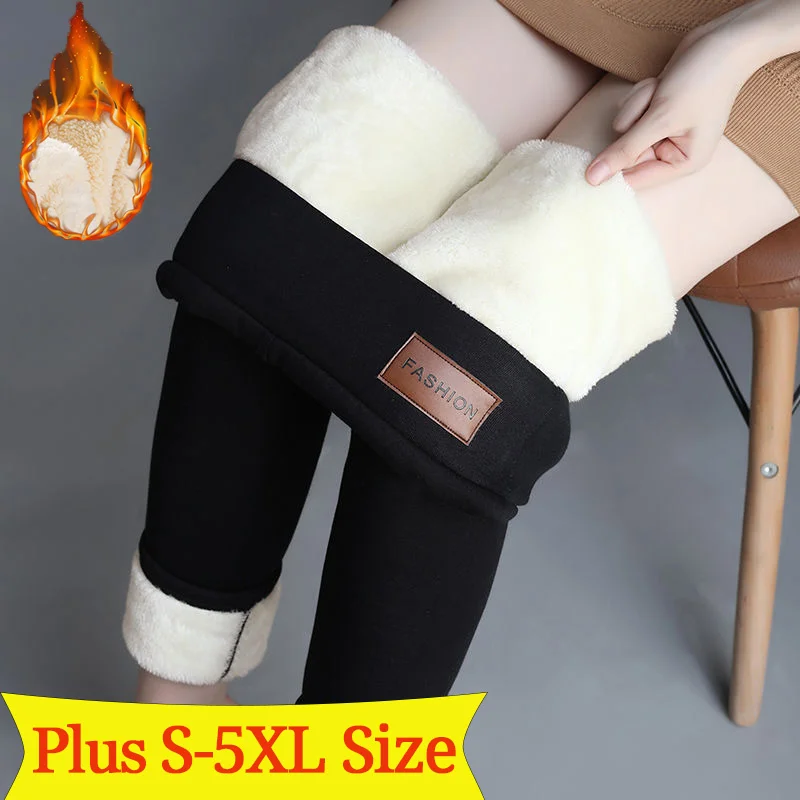

Women Winter Thermal Leggings Plus Size S-5XL Warm Pants Push Up Leggins Women Solid Color Pants Comfortable Keep Warm Legging