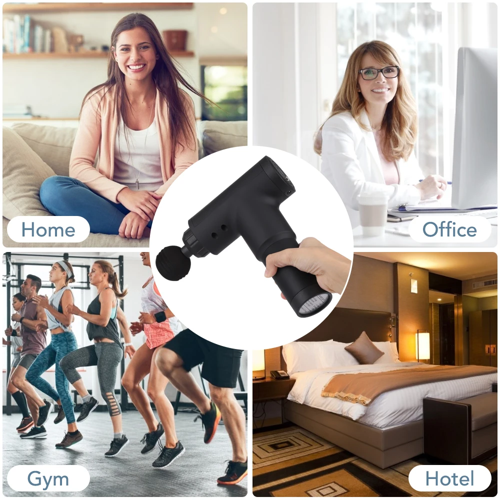 

EMS Massage Gun Cordless Electric Muscle Stimulator Deep Tissue Massager Gun Body Relaxation Slimming Shaping Pain Relief Device
