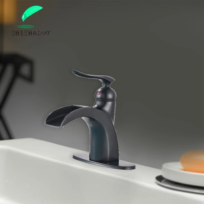 

Смесители для раковины SHBSHAIMY ORB, матовый палубный водопад, кран для раковины в ванную комнату