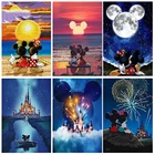 Алмазная живопись Disney, мультяшный персонаж, Микки и Минни, искусство, Набор для вышивки 5D сделай сам, хобби, мозаика в подарок, украшение для дома