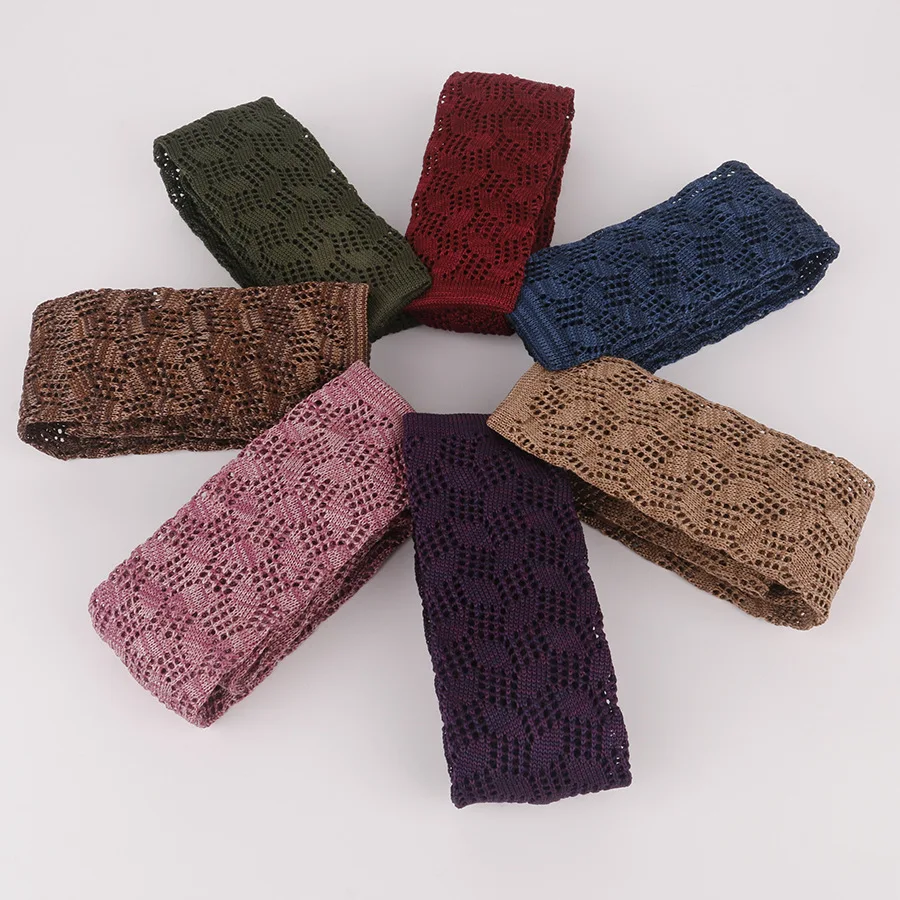 Модные мужские вязаные галстуки в клетку новые брендовые 6 см узкая ширина