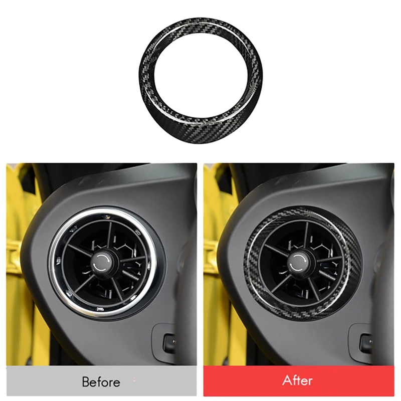 

Carbon Fiber Dashboard Side Air Outlets Vent Cover Trim for Chevrolet Camaro 2016-2021 Interior Mouldings Stickers