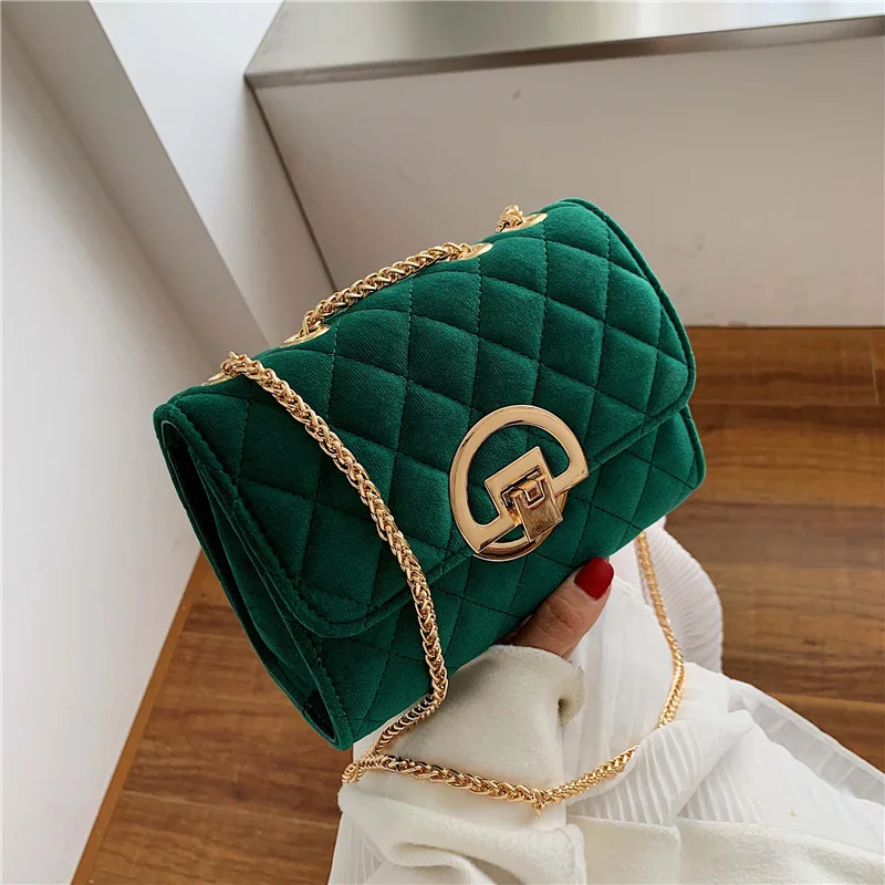 

Velvet Autumn And Winter Little Girl's Bag Small Women's Bag Women Shoulder Bag