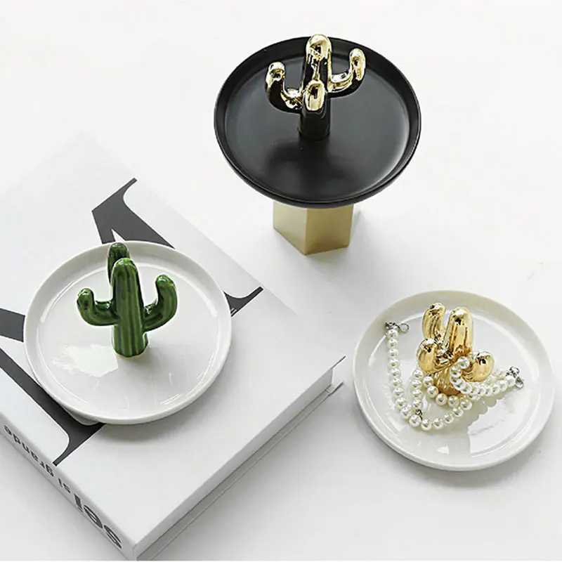 Керамика поднос для хранения ювелирных изделий блюдо кактус рога орнамент