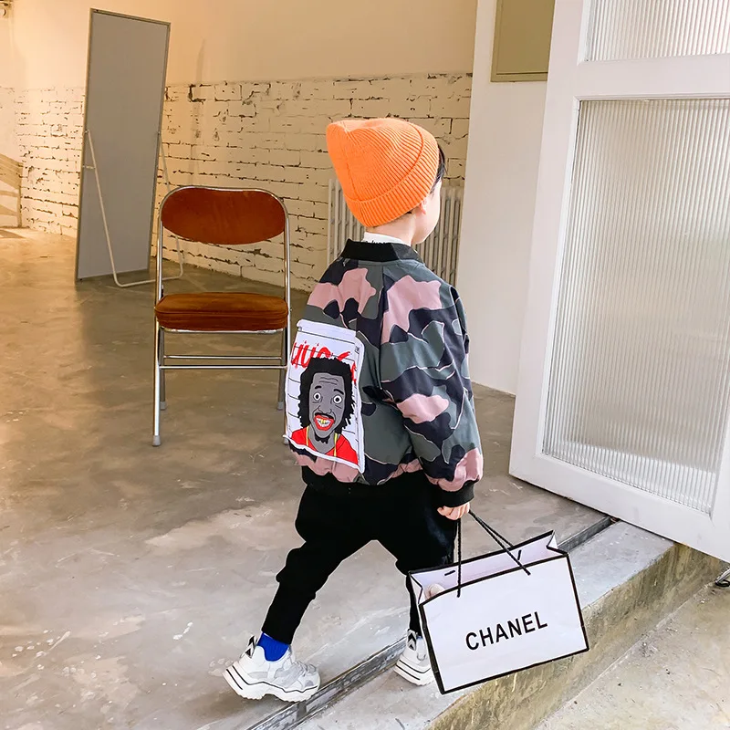 Куртка для мальчиков Новинка 2019 года Осенняя бейсбольная форма пальто детская