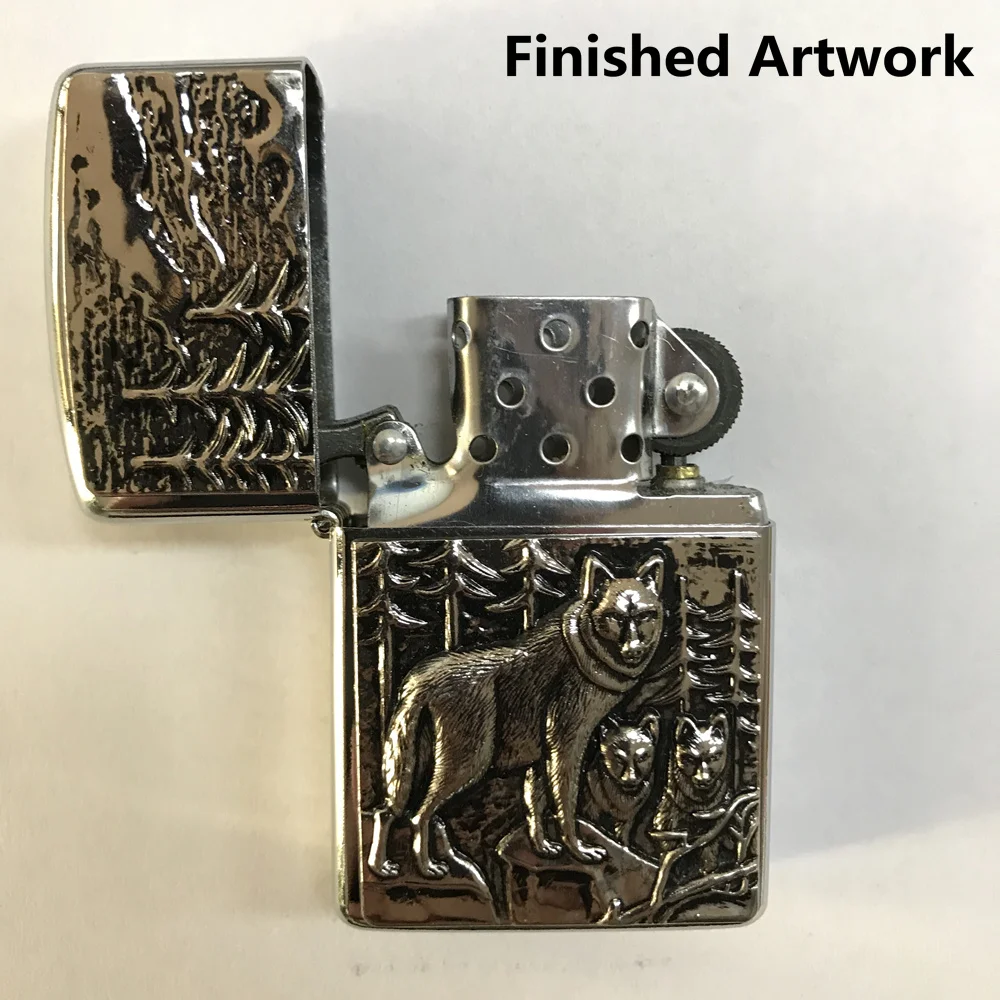 1 шт. Pixiu металлический значок DIY Замена для Zippo керосин масляная отделка для прикуривателя клей на металлической детали Декор прекрасный Noverty