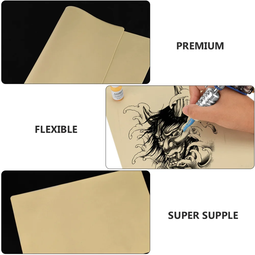 

10pcs Tattoos Practice Fake Skin Sheets Double Side Blank Practice for Beginners