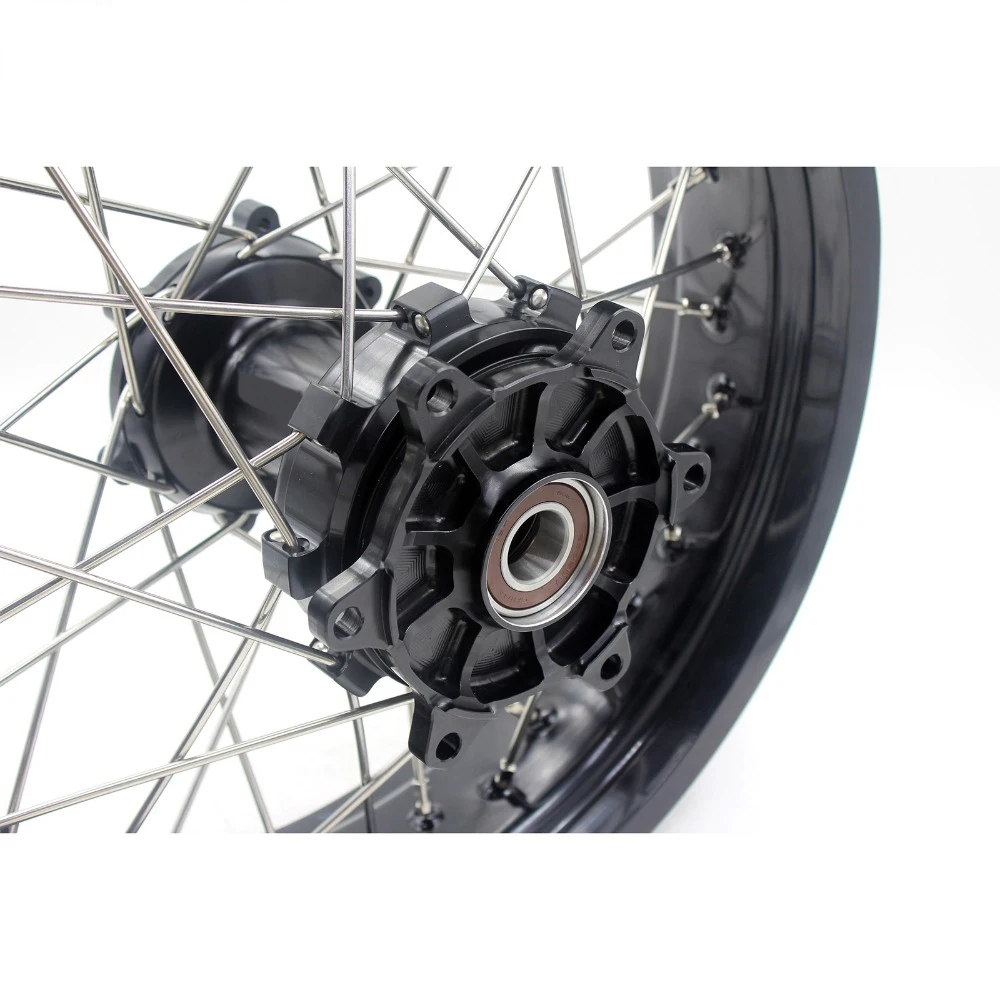 KKE 2.5*19/4.25*17 Supermoto Motard Cush Drive Spoked Wheels Rims Set for KTM950 Adventure 2003-2005 KTM990 2006-2008 - купить по