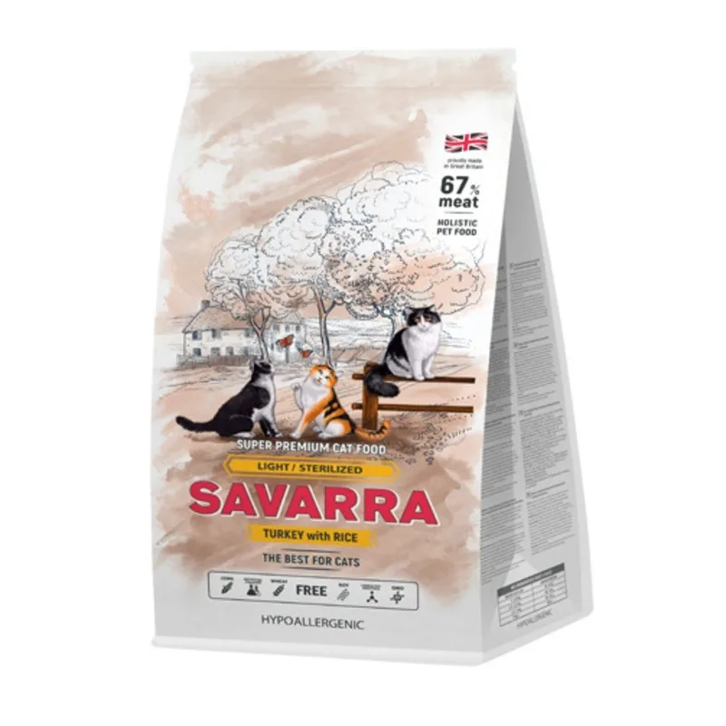 SAVARRA Light Cat Сухой корм для взрослых кошек с избыточным весом и стерилизованных 400г