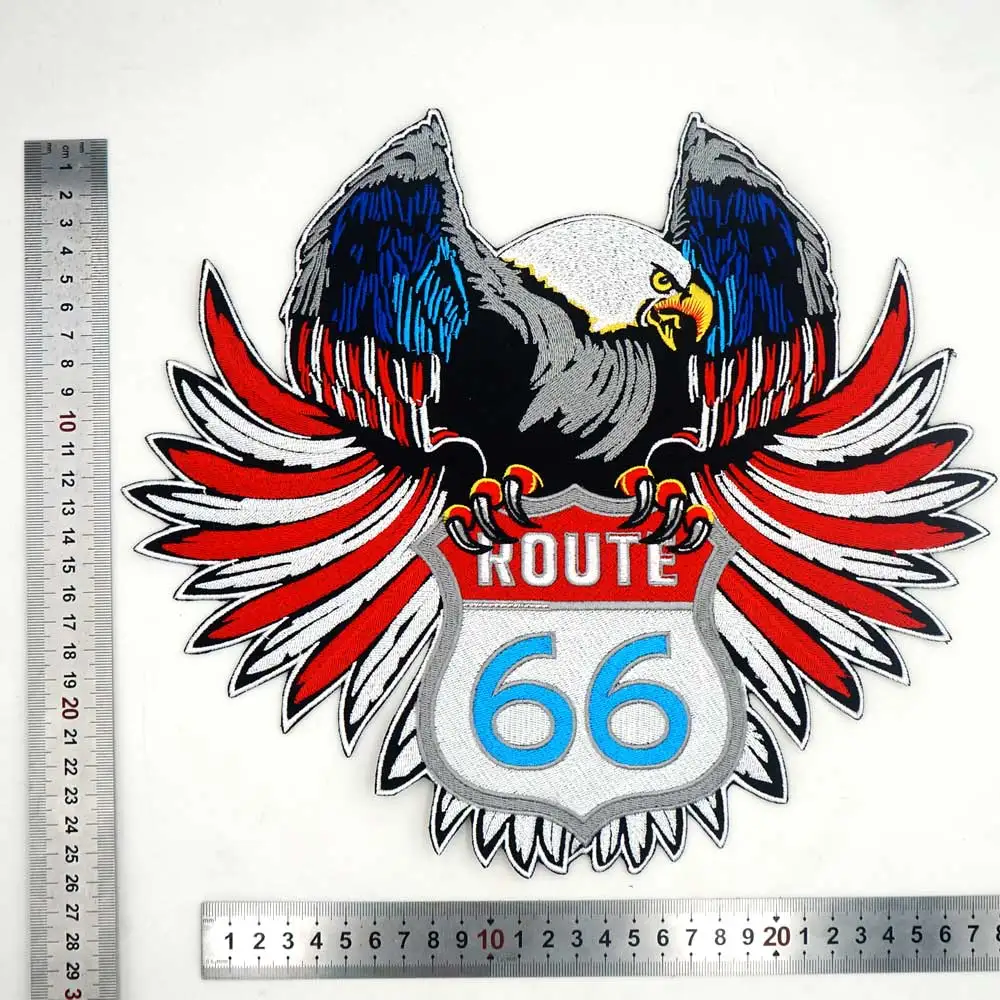 Большие вышитые этикетки с орлом панковские байкерские нашивки наклейки для