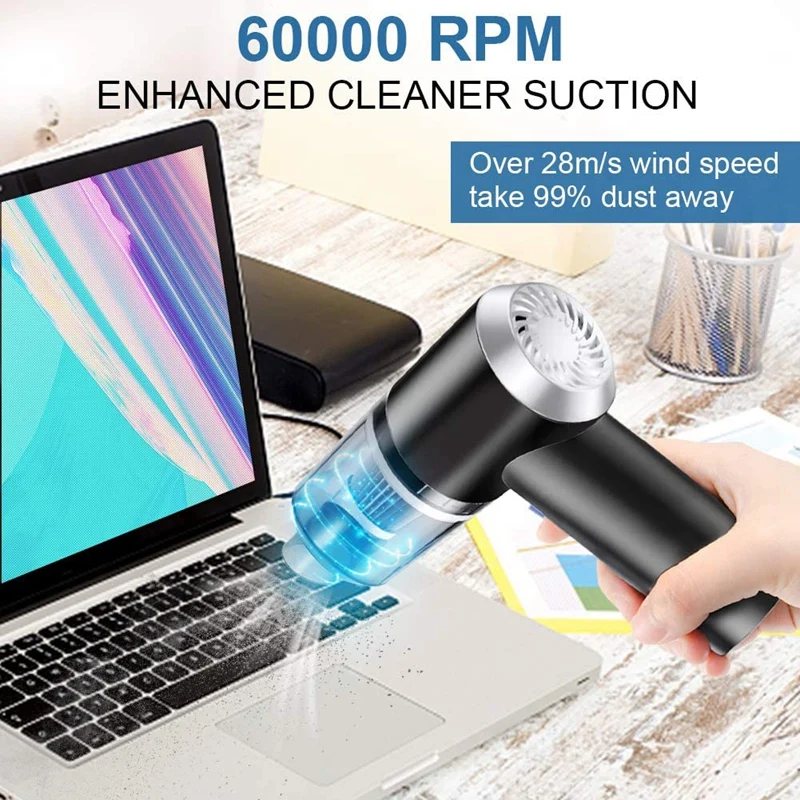 

Keyboard Cleaner 6000Pa,Cordless Keyboard Vacuum Cleaner Lightweight Car Vacuum with LED Light, for Clean Laptop