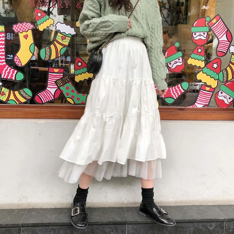 Осенне-зимняя длинная юбка в стиле бохо женские пляжные юбки с высокой талией и