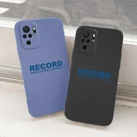 record text liquid silicone phone case for xiaomi redmi note 10 10s 9t 9 8 7 pro max redmi 9 9a 9t k40 k30 k20 soft back cover