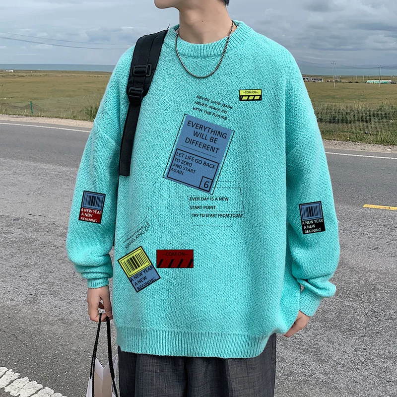 

M-4XL Plus Size Men Women Unisex Letters Printed Knitted Christmas Jumper for Man or Woman Ugly Novelty Sweater Gift Knitwear