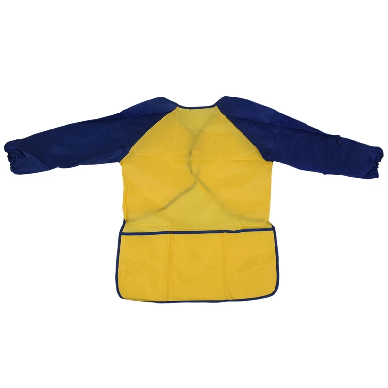 

Pack of 2 Kids Art Smocks, Children Waterproof Artist Painting Aprons Long Sleeve with 3 Pockets for Age 2-6 Years