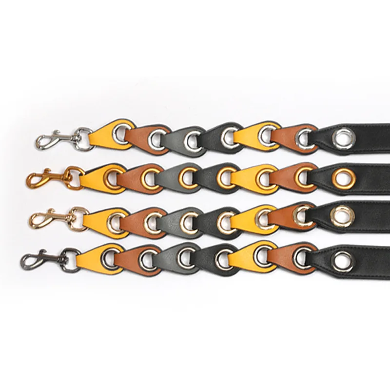 Брендовая кожаная сумка модная на ремне женская широкая сменная плечо