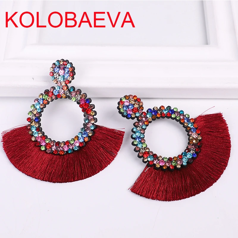 Серьги с кисточками женские корейские ювелирные изделия массивные модные