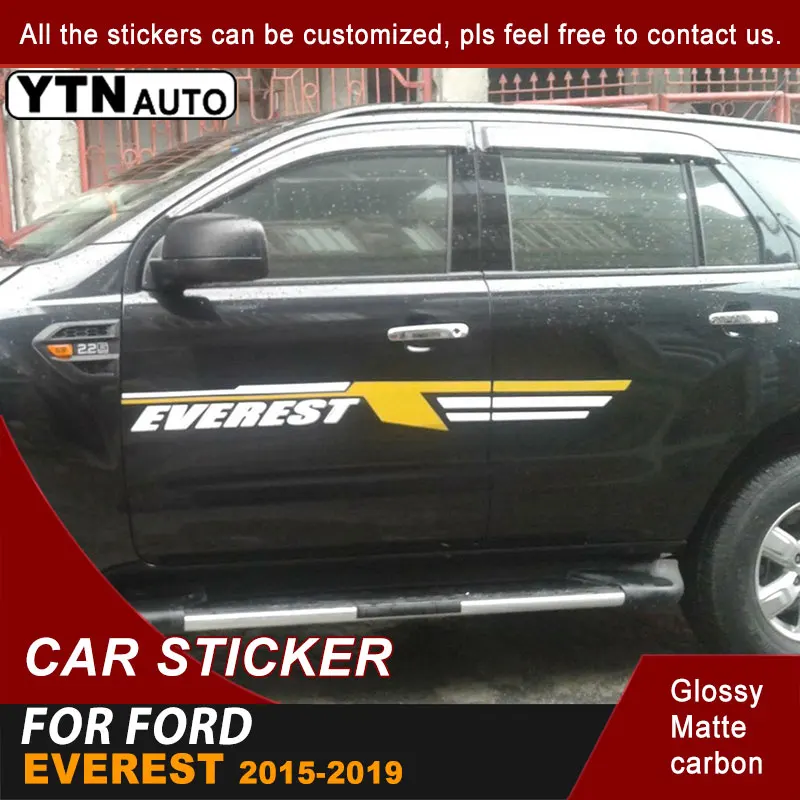 

Fits For Ford Everest 2015 2016 2017 2018 2019 Car Stickers Side Body Stripe Racing Graphic Vinyl Cool Car Decals Customized
