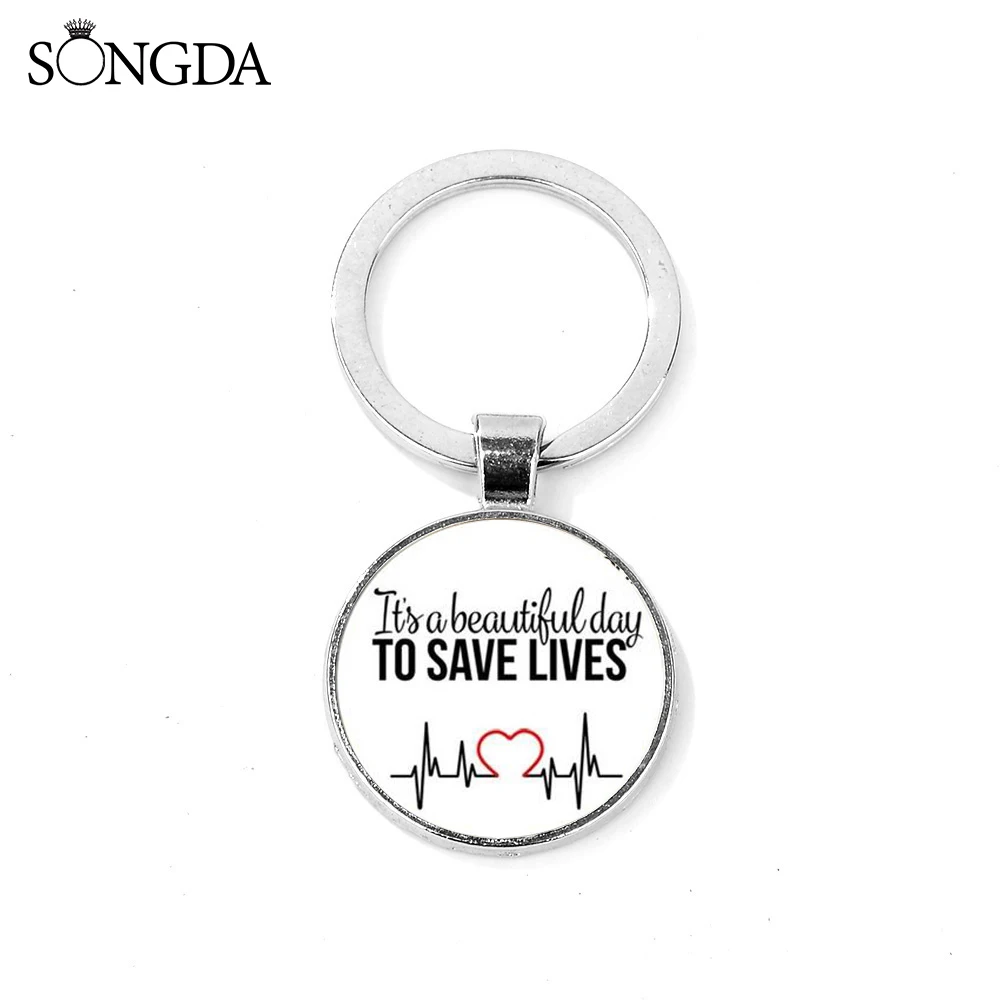 Медсестра День брелок для ключей это прекрасный день чтобы сохранить жизнь узор