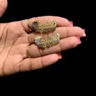 Женские серьги-гвоздики, двухцветные, с гальваническим покрытием, с именем на заказ, в готическом стиле, 2021