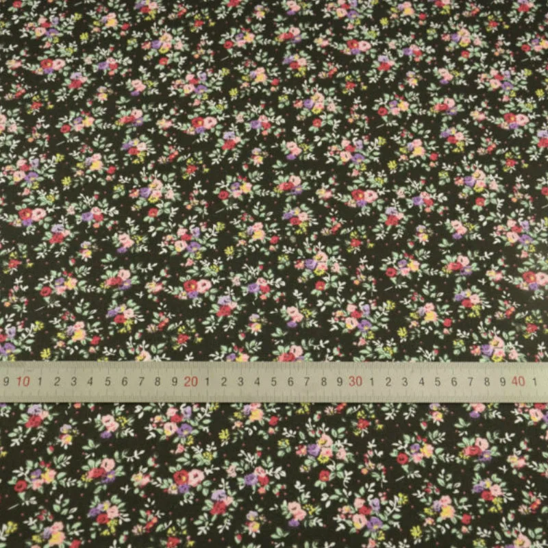 Черная 100% хлопчатобумажная ткань для шитья сделай сам Лоскутная тильда кукол