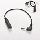 2,5 мм Прямоугольный штекер-гнездо 3,5 мм стерео AUX аудио TRS разъем адаптер питания постоянного тока Кабель преобразователя 15,5 см в длину