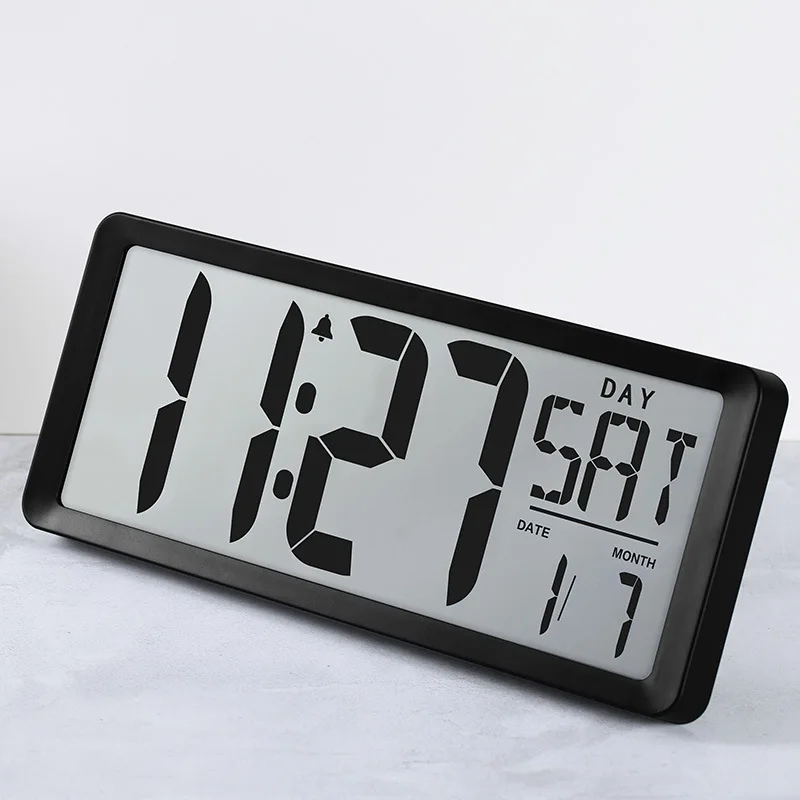 

LED Digital Wall Clock Large Number Time Display Alarm Clocks with Date Temperature Table Watch Electronic Clock Horloge Murale
