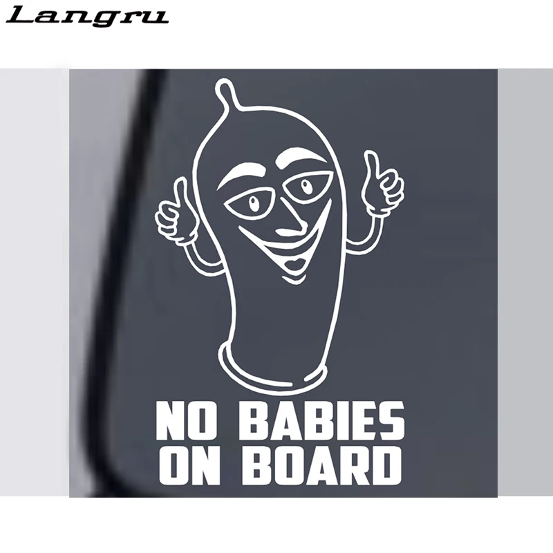 Langru без младенцев на доске Виниловая наклейка окно автомобиля бампер Забавный