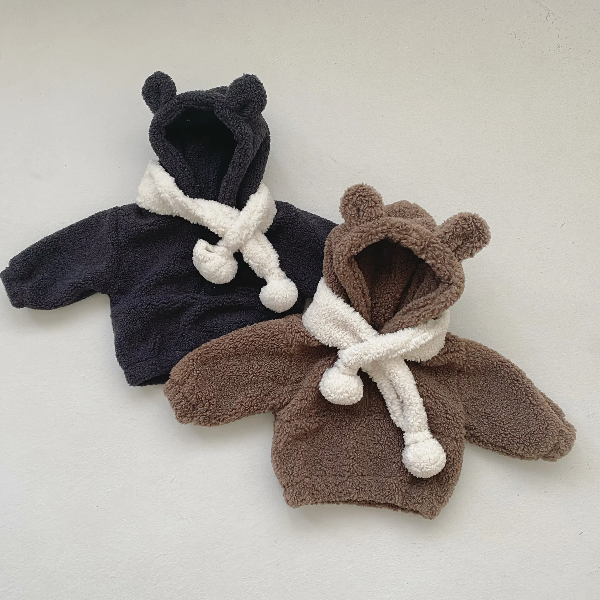 

Симпатичная спортивная одежда, верхняя одежда на молнии, длинные брюки, зимний женский комплект, однотонная плотная куртка с капюшоном + брю...