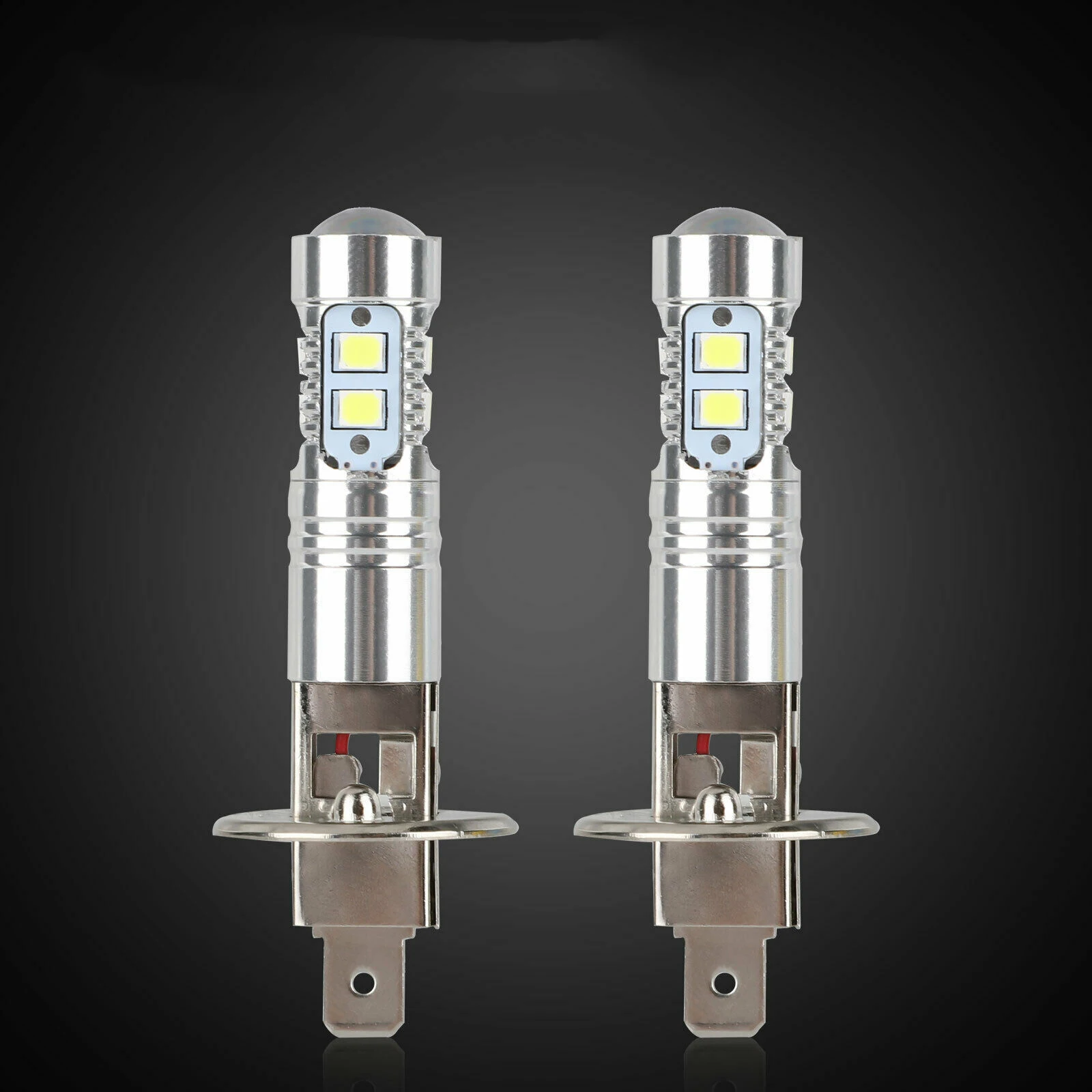 

2pcs Led H1 50w Cree Car Headlight Bulbs Kit Fog Lamp Driving Work Light 6000k Super White 1800lm Auto Headlamps