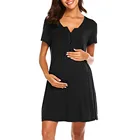 одежда для беременныхдля беременныхплатье женскоеплатьеПижама женская, короткий рукав, цвет в ассортименте, M L XL XXL, 1 шт
