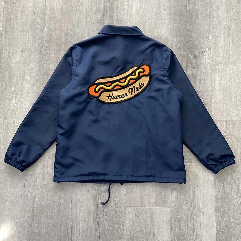 

Human Made Jacket Men's Women's High Quality Hot Dog Three-dimensional Embroidered Loose Jacket Human Made Casual Coat