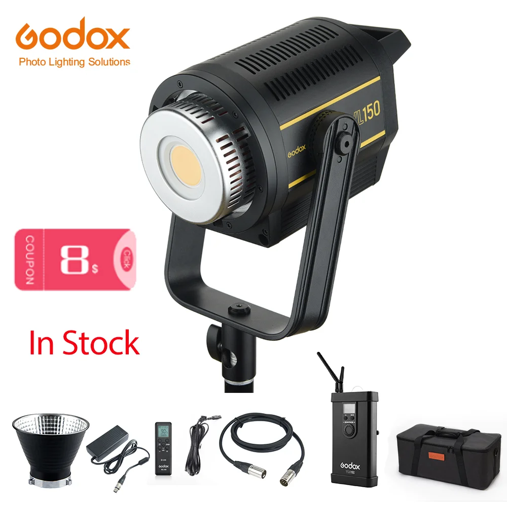 В наличии Godox VL150 VL-200 VL300 5600K белая версия LED светильник непрерывный выход Bowens Mount