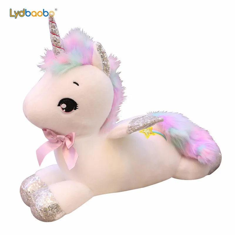 

65/80cm Giant Kawaii Unicorn Stuffed Plush Toys Cute Wings Unicorn Animal Plush Dolls Kids Lovely High Quality Birthday Gift