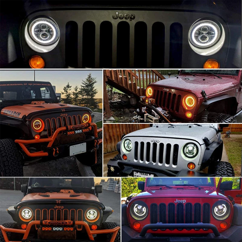2 шт./компл. автомобиля светодиодный головной светильник s для Lada Niva Jeep Wrangler 4x4 Suzuki