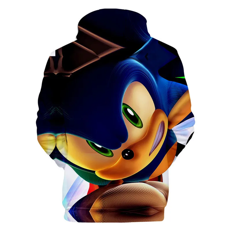 Sonic 3D Модный пуловер худи Повседневная Толстовка с длинными рукавами 3D Одежда для мальчиков и девочек тонкий стиль детский свитер с героями мультфильмов