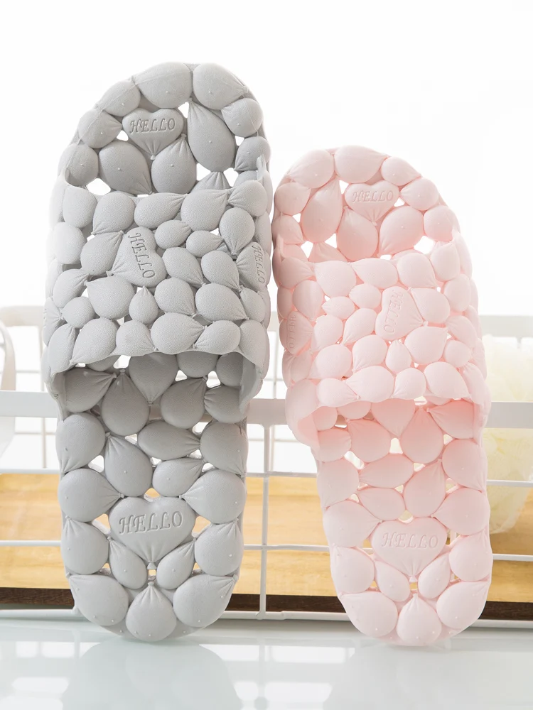 

Тапочки пустотелые для мужчин и женщин, домашние тапочки для душа, пластиковые шлепанцы для дома, летние