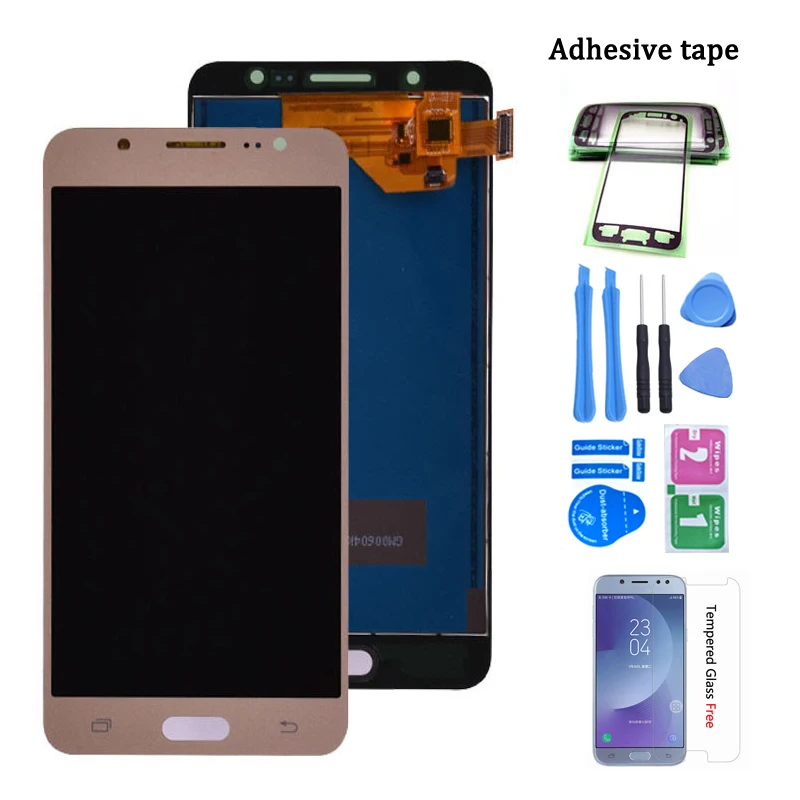 Для samsung Galaxy J5 SM-J510F J510FN J510M J510Y J510G J510 ЖК-дисплей Дисплей кодирующий преобразователь сенсорного экрана в сборе для регулировки яркости