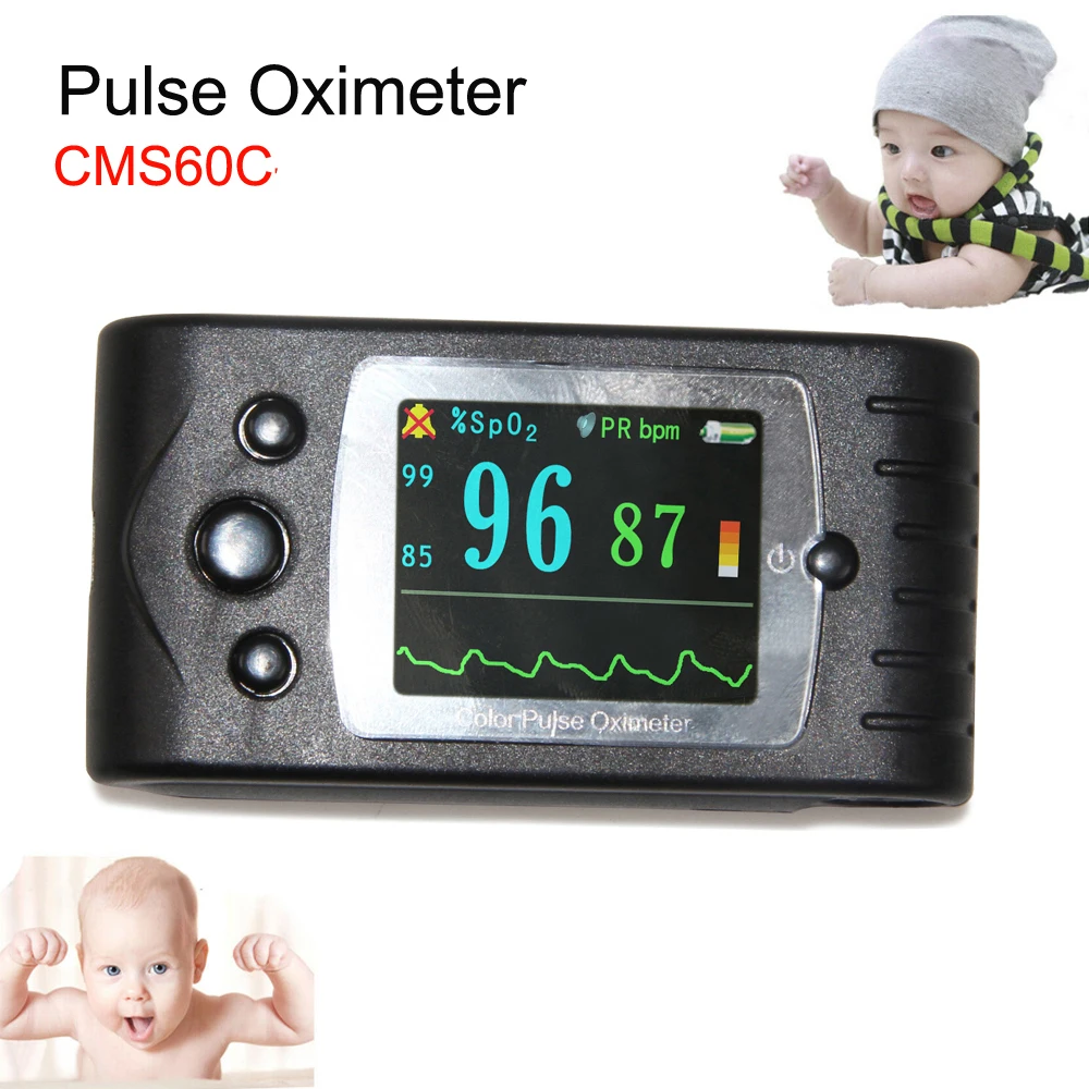 Цифровой пульсоксиметр с пальцевым наконечником CMS60C измеритель насыщения крови